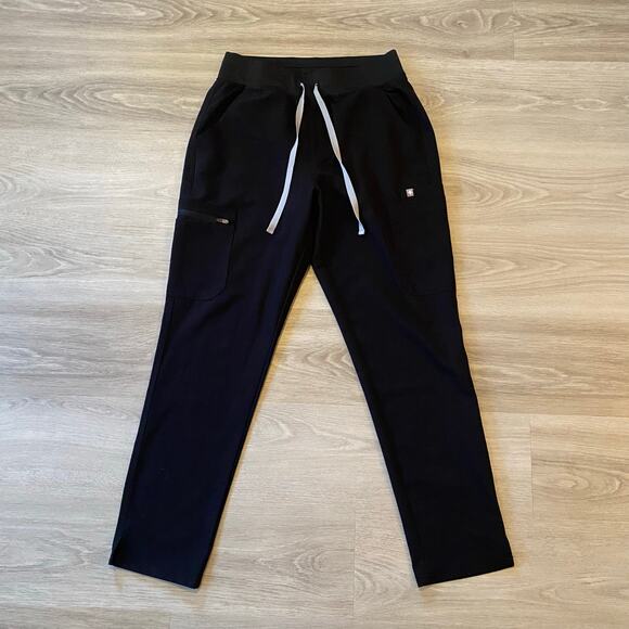 FIGS Black Yola Straight Leg Inala V-neck Top Scrub Set Uniform Women's Medium - Picture 8 of 12